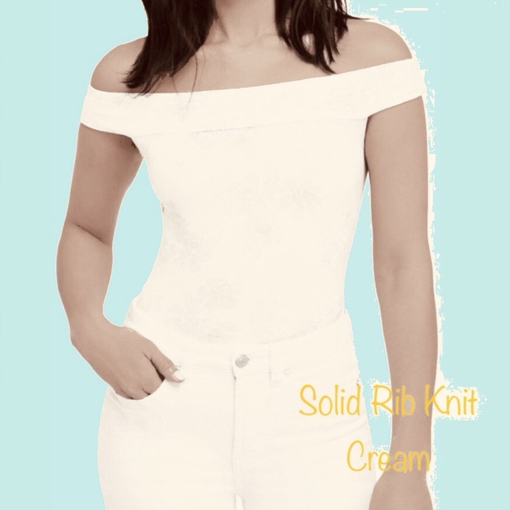 🌹HP🌹NEW Free People Off Shoulder Ruched White Ribbed Top